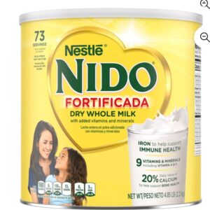 Nestle NIDO Fortificada Dry Whole Milk Powder, 4.85 lb.