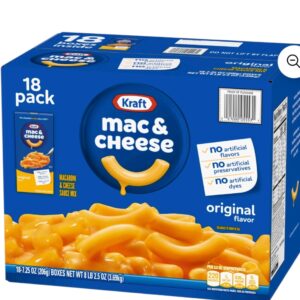 Kraft Original Macaroni & Cheese Dinner- 18 Pack